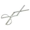 Scissor Shape Folding Tongs Mini Outdoor Barbecue Tool Stainless Steel