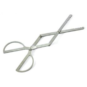 Scissor Shape Folding Tongs Mini Outdoor Barbecue Tool Stainless Steel