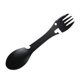 5 in1 Portable Fork Spoon Multi-Function Camping Tool, Stainless Steel Titanium Spork