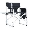 1-piece Padded Folding  Chair with Side Table and Storage Pockets