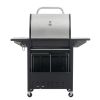 4 Burner Propane Barbecue Grill, Stainless Steel with Side Burner and Thermometer for Outdoor BBQ, Camping