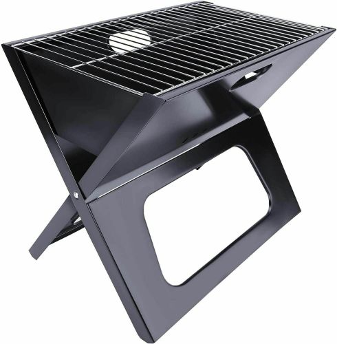 Portable Charcoal BBQ Grill, Notebook Shape