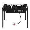 Camp Stove Propane Gas Cooker Portable Cast Iron (Three Burner 225000-BTU)