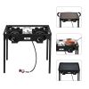 Portable Propane Cast Iron Outdoor Camp Stove (Double Burner 150000-BTU)