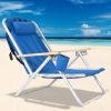 Portable Blue Solid camping chair