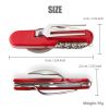 Pocket Knife/Utensils Set; 4-in-1 Stainless Steel Knife, Spoon, Fork, and Bottle Opener, Multitool Great for Backpacking
