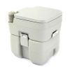 5.3 Gallon 20L Flush Outdoor Indoor Travel Camping Portable Toilet for Car, Boat, Caravan, Campsite, Hospital, Gray XH