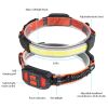 2 Pack Set of Rechargeable Headlamps 3 Light Modes White Red Light Headlight Band Flashlight Hand-free Head Lamp for Fishing Camping Hiking Running