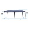 10' x 20' Home Use Camping Waterproof Folding Tent/Canopy with Carry Bag Blue