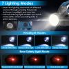 100000LM Rechargeable LED Headlamp with 7 Lighting Modes