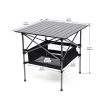 Lightweight Roll-up Square Aluminum Table for Camping, Picnics, Beach,Backyard, BBQ,
