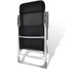 Camping Chairs 2 pcs. Black Aluminum