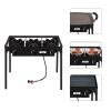 Camp Stove Propane Gas Cooker Portable Cast Iron (Three Burner 225000-BTU)