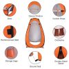 Pop-Up Toilet Shower Tent Changing Room Dressing Tent Camping Shelter Orange