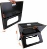 Portable Charcoal BBQ Grill, Notebook Shape