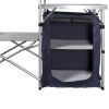 Foldable Camping Kitchen Unit with Windshield, Aluminum