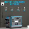 Portable Power Station; 2048Wh LiFePO4 Battery Backup; 1.8H Fast Charging; 2400W AC Outlets(4800W Peak); 25A RV Output; Solar Generator for Outdoor