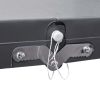 Foldable Camping Table Set with 4 Stools Aluminum Extra Light, Gray