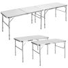 2 Piece Folding Utility Table with Carrying Handle-White