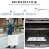 2 Piece Folding Utility Table with Carrying Handle-White