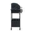 4 Burner Propane Barbecue Grill, Stainless Steel with Side Burner and Thermometer for Outdoor BBQ, Camping