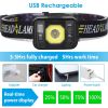 Rechargeable Motion Sensor Headlamps with 6 Light Modes 2 Pack set