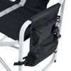 1-piece Padded Folding  Chair with Side Table and Storage Pockets