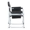 1-piece Padded Folding  Chair with Side Table and Storage Pockets