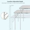 2 Piece Folding Utility Table with Carrying Handle-White