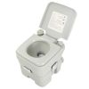 5.3 Gallon 20L Flush Outdoor Indoor Travel Camping Portable Toilet for Car, Boat, Caravan, Campsite, Hospital, Gray XH