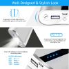 Ultra-Compact Battery Pack 12000mAh Portable Charger with Dual USB Ports 3.1A Output Power Bank - Silver
