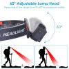 2 Pack of Rechargeable Motion Sensor Headlamps with 6 Light Modes COB XPG Headlight Flashlight for Fishing Running Camping Hiking