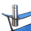 Double Folding Chairs w/Umbrella Mini Table Beverage Holder
