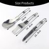 1pcs  Ultralight Stainless Steel Fork, Spoon Tableware, Foldable. Set Of Dishes For Camping - Cooking