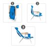Portable Blue Solid camping chair