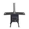 Wood Camping Stove Black 22.64"x 12.2"x14.57"