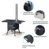 Wood Camping Stove Black 22.64"x 12.2"x14.57"