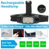 Motion Sensor Rechargeable Headlamp 9 Light Modes Hand Wave Headlight Phone Charging Flashlight