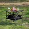 Lightweight Roll-up Square Aluminum Table for Camping, Picnics, Beach,Backyard, BBQ,