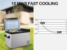 Mini Refriger for Car, DC12/24V, -7.6 F to 68 F, Car Refrigerator, Mini Freezer for Driving, Travel, Fishing, Outdoor or Home Use 52qt