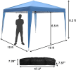 10 ft. Foldable Pop Up Canopy Tent with Mesh Sidewall Height Adjustable