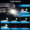 Rechargeable Motion Sensor Headlamps with 6 Light Modes 2 Pack set