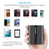 12000mAh Portable Charger with Dual USB Ports 3.1A Output Power Bank  Black