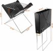 Portable Charcoal BBQ Grill, Notebook Shape, Tabletop Grill BB