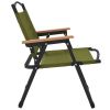Camping Chairs 2 pcs Green, Oxford Fabric