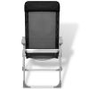 Camping Chairs 2 pcs. Black Aluminum