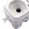 5.3 Gallon 20L Flush Outdoor Indoor Travel Camping Portable Toilet for Car, Boat, Caravan, Campsite, Hospital, Gray XH