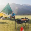 Camp Stove Propane Gas Cooker Portable Cast Iron (Three Burner 225000-BTU)