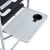 1-piece Padded Folding  Chair with Side Table and Storage Pockets