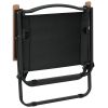 Camping Chairs 2 pcs Black, Oxford Fabric